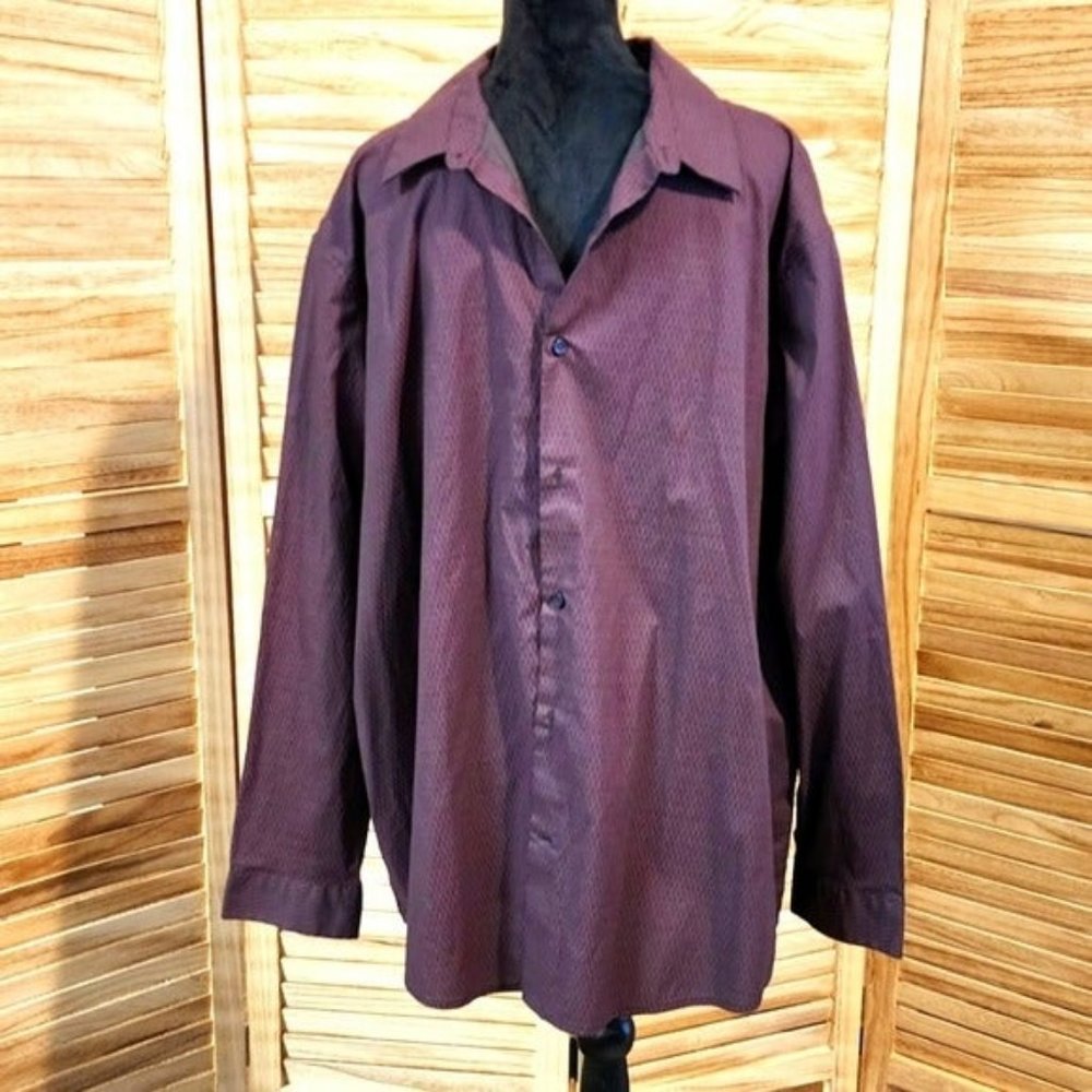 Shaquille O'Neal Long Sleeve Shirt - XLG Tall - Burgundy